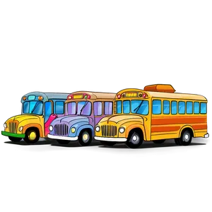 Cartoon Bus On Field Trip PNG 2 PNG