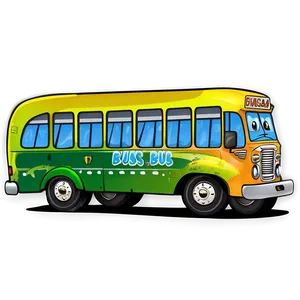 Cartoon Bus On Field Trip PNG Huy PNG