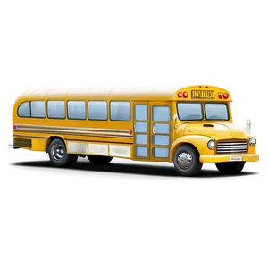 Cartoon Bus With Lights PNG 06272024
