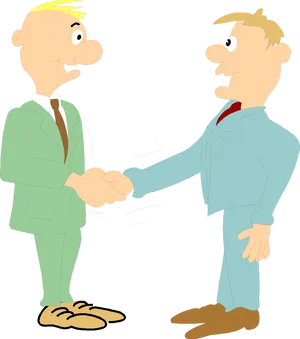 Cartoon Business Handshake PNG image