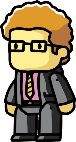 Cartoon Businessman Character PNG image