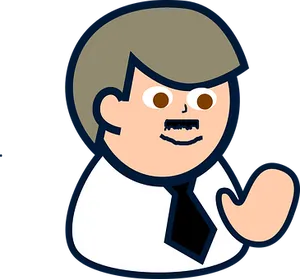 Cartoon Businessman Giving Thumbs Up
