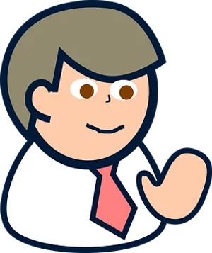 Cartoon Businessman Giving Thumbs Up