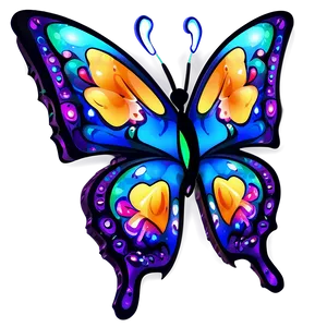 Cartoon Butterfly Clipart Png 04292024 PNG image