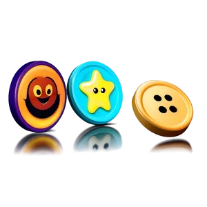 Cartoon Buttons Fun Png 06262024 PNG image