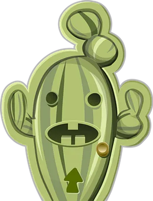 Cartoon Cactus Character PNG image