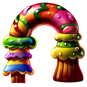 Cartoon Candy Land Scene PNG 06202024