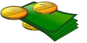 Cartoon Cashand Coins