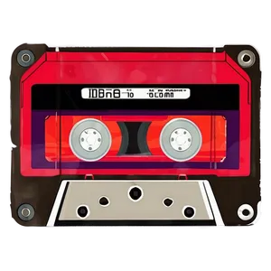 Cartoon Cassette Tape PNG 05252024