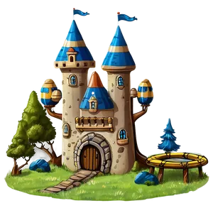 Cartoon Castle In Forest Png 06262024 PNG image