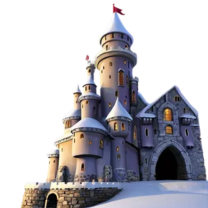 Cartoon Castle In Winter PNG Wnq43 PNG