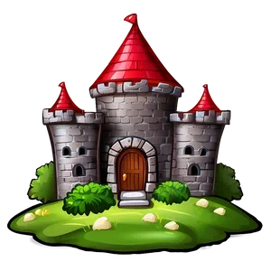 Cartoon Castle On Hill Png Wfw PNG image