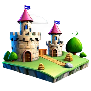 Cartoon Castle PNG Yab35