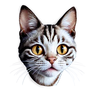 Cartoon Cat Head Graphic Png Vij15 PNG image