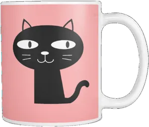 Cartoon Cat Mug Design PNG image