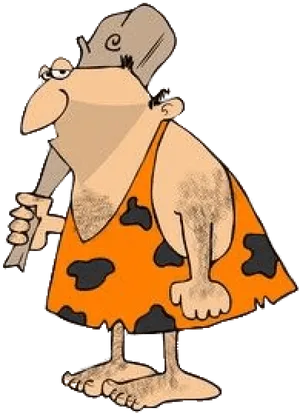 Cartoon Caveman With Club PNG image