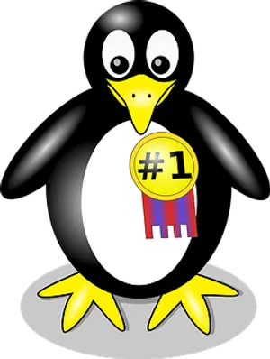 Cartoon Champion Penguin