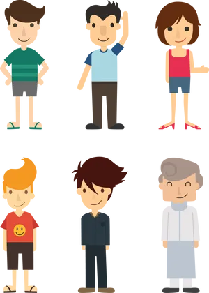 Cartoon Character Set