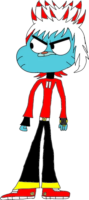 Cartoon Character Ultraman Inspired Outfit PNG