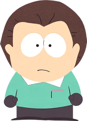 Cartoon Character With Brown Hair PNG image