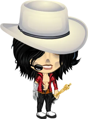 Cartoon Character With Fedora Hat PNG image