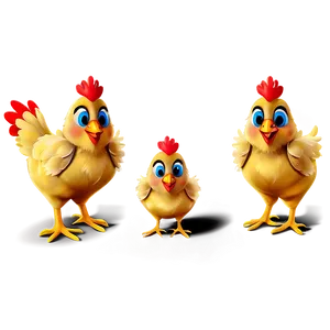 Cartoon Chicken Family Png 06272024 PNG image