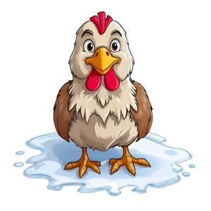 Cartoon Chicken In Snow Png 61 PNG image