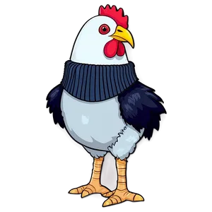 Cartoon Chicken In Sweater Png Tub51 PNG image