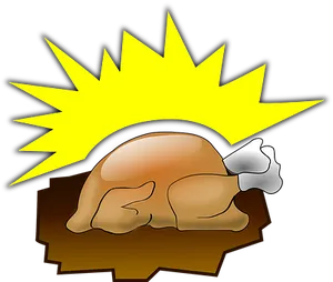 Cartoon Chicken Leg Explosion