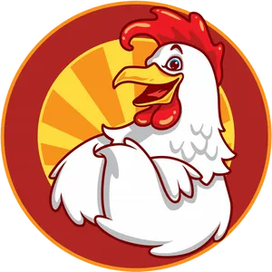 Cartoon Chicken Vector Illustration PNG
