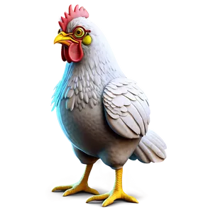 Cartoon Chicken With Glasses Png 20 PNG image