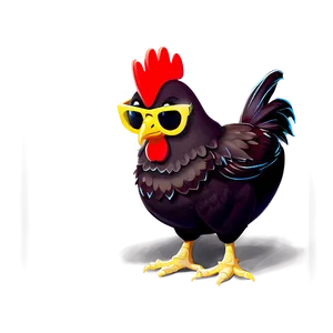 Cartoon Chicken With Sunglasses Png 12 PNG image