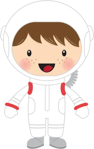 Cartoon Child Astronaut Illustration PNG image