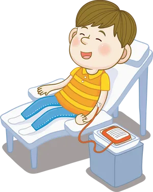 Cartoon Child Blood Donation PNG image