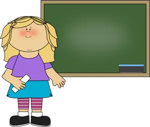 Cartoon Childat Chalkboard PNG image