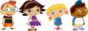 Cartoon Children Characters PNG