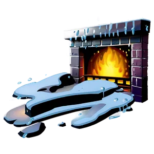 Cartoon Christmas Fireplace Png Fxj20 PNG image