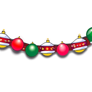 Cartoon Christmas Lights Border Png 7 PNG image