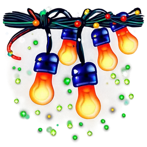 Cartoon Christmas Lights Decoration Png 06282024 PNG image