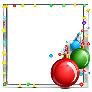 Cartoon Christmas Lights Frame Png 06282024 PNG image