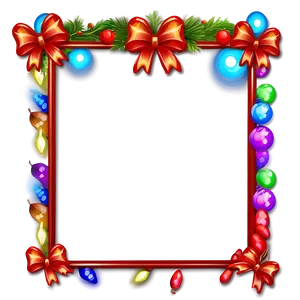 Cartoon Christmas Lights Frame Png 35 PNG image