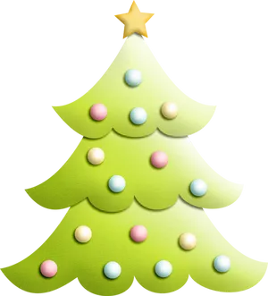 Cartoon Christmas Tree Graphic PNG
