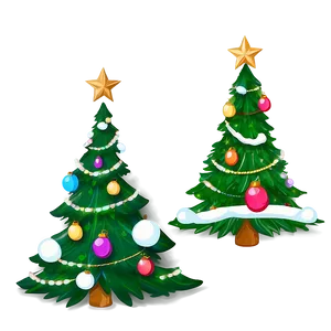 Cartoon Christmas Tree Holiday Spirit PNG 06132024 PNG
