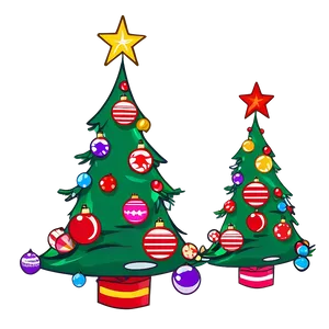 Cartoon Christmas Tree Holiday Spirit PNG Phj12 PNG