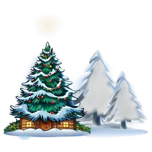 Cartoon Christmas Tree Winter Wonderland PNG 53 PNG
