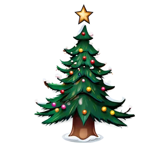 Cartoon Christmas Tree Winter Wonderland PNG 57 PNG