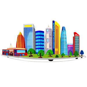 Cartoon Cities PNG Foe