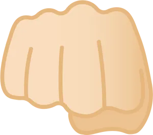 Cartoon Clenched Fist Illustration PNG