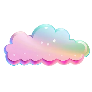 Cartoon Cloud In Pastel Colors PNG 78