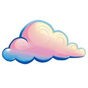 Cartoon Cloud In Pastel Colors Png Vbg PNG image